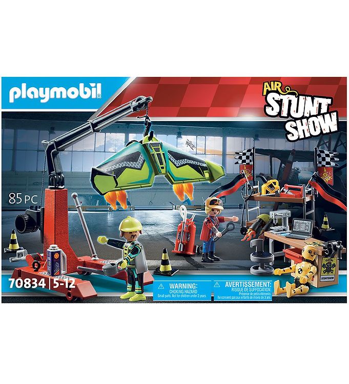 Image of Playmobil Air Stuntshow - Servicestation - 70834 - 85 Dele - OneSize - Playmobil Legetøj (283899-4032236)