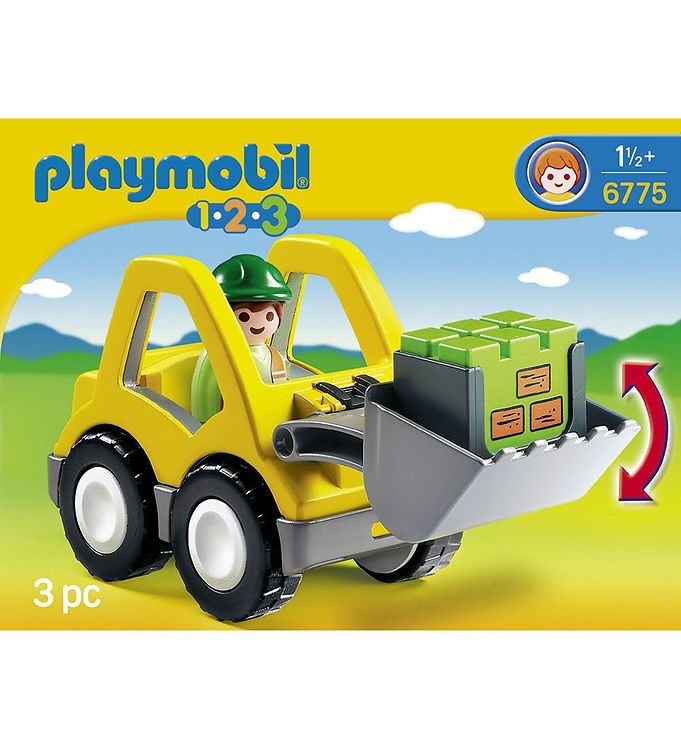Image of Playmobil 1.2.3 - Excavator - 6775 - 3 Dele - OneSize - Playmobil Legetøj (283916-4032588)