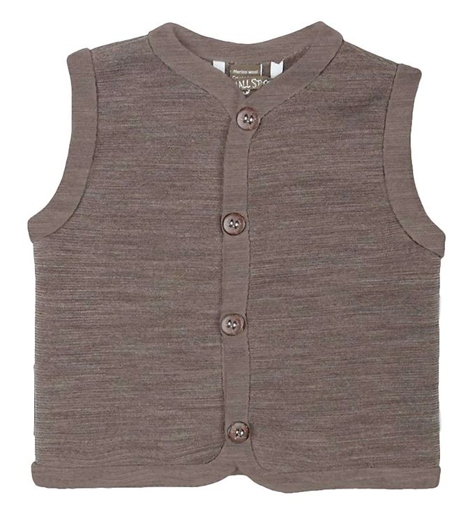 4: Smallstuff Uld Vest med Knapper Nature