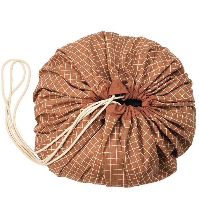 Play&Go Legetæppe - Ø140 - Grid Brown