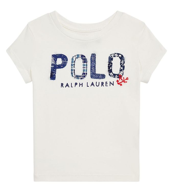 Definition fusionere Give Polo Ralph Lauren T-shirt - SBTS ll - Hvid m. Broderi