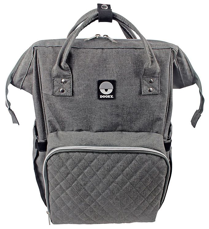 Dooky Pusletaske Rygsæk - Stor Grey Melange unisex