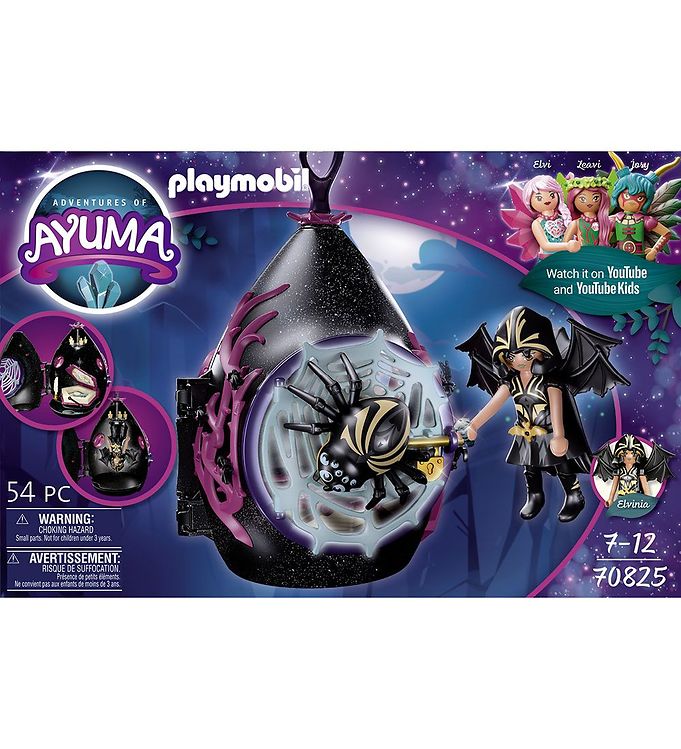 Image of Playmobil Ayuma - Bat Fairies Skjulested - 70825 - 54 Dele - OneSize - Playmobil Legetøj (283940-4032861)