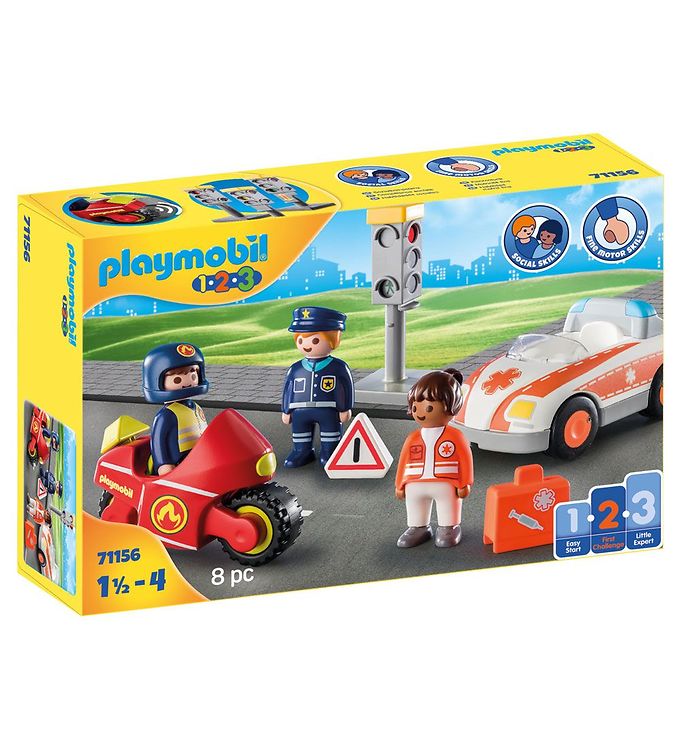 Image of Playmobil 1.2.3 - Hverdagens Helte - 71156 - 8 Dele - OneSize - Playmobil Legetøj (284076-4035745)