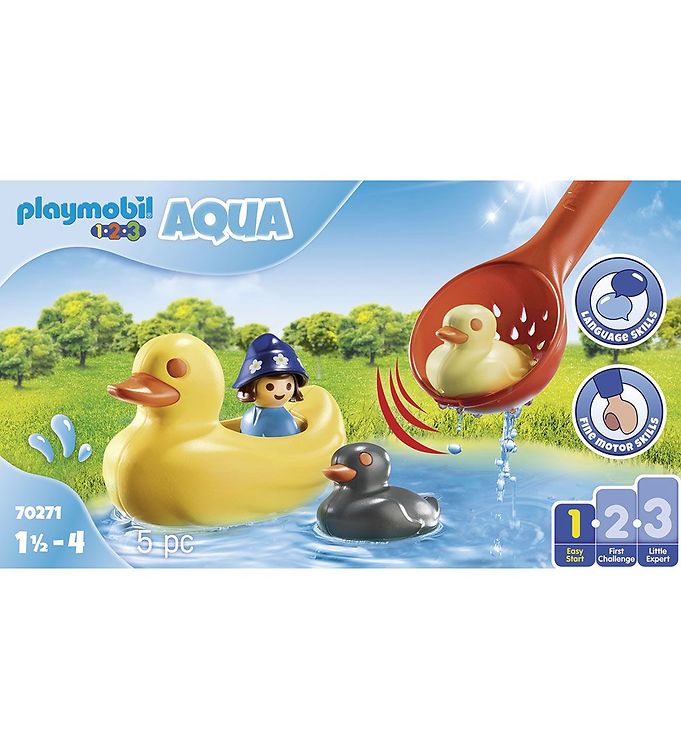 Image of Playmobil 1.2.3 Aqua - Andefamilie - 70271 - 5 Dele - OneSize - Playmobil Badelegetøj (284254-4038731)