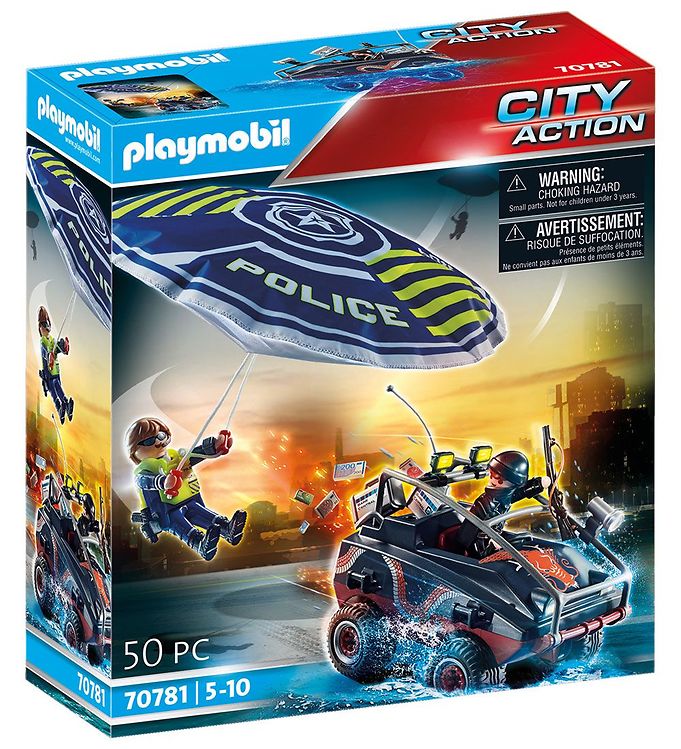 Playmobil City Action - Politi-faldskærm: Efter Amfibiekøre