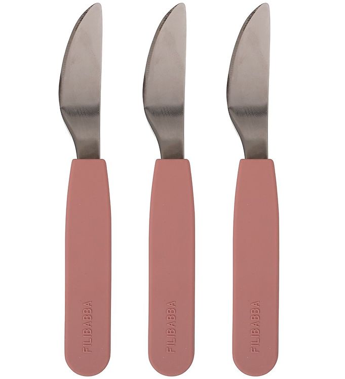 Image of Filibabba Silikone Knive - 3-Pak - Rose - OneSize - Filibabba Børnebestik (285808-4063518)