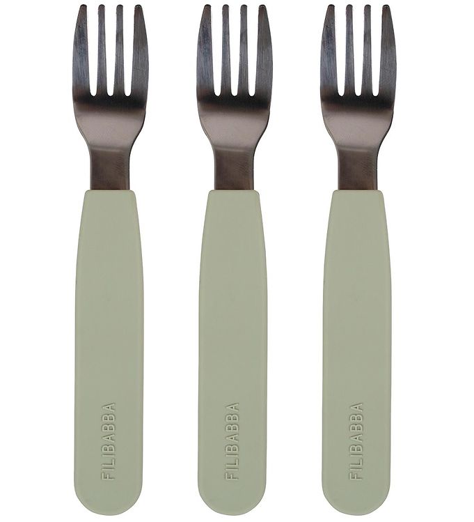 4: Filibabba Silikone gafler 3-pak - Green