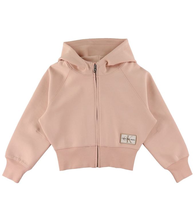 4: Calvin Klein Cardigan - Active Zip Through Hoodie - Pink Bloom