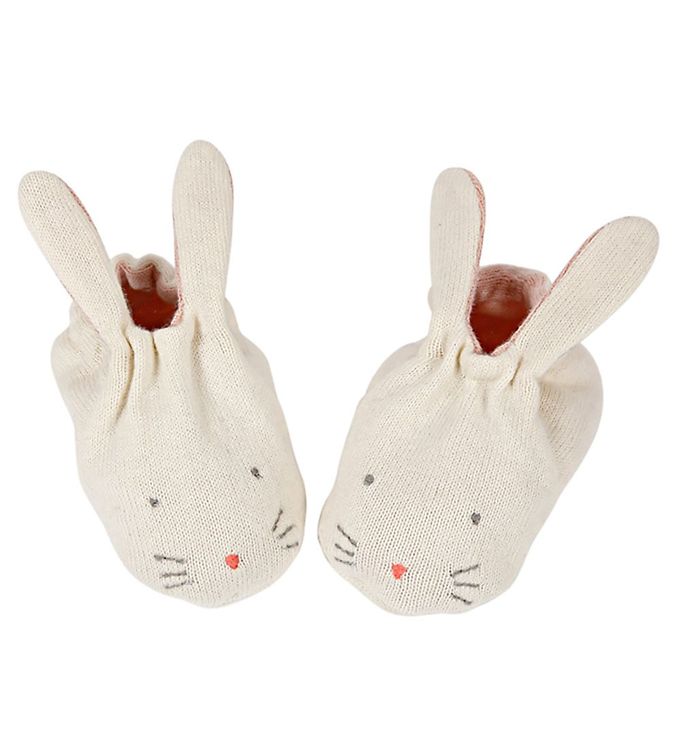 5: Meri Meri Futter - Peach Bunny Baby Booties