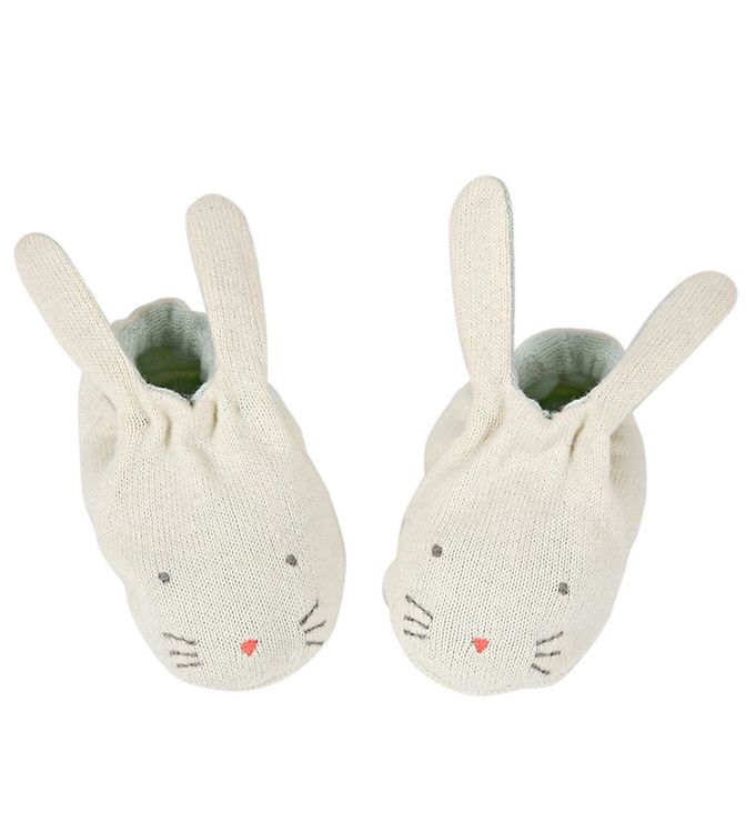 4: Meri Meri Futter - Mint Bunny Baby Booties