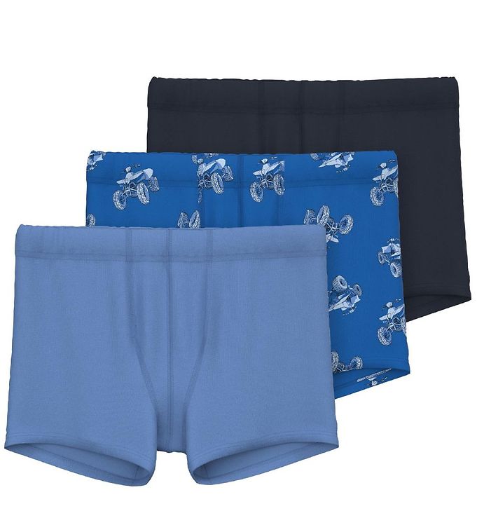 Name It Boxershorts 3-pak Nautical Blue Til Drenge 110