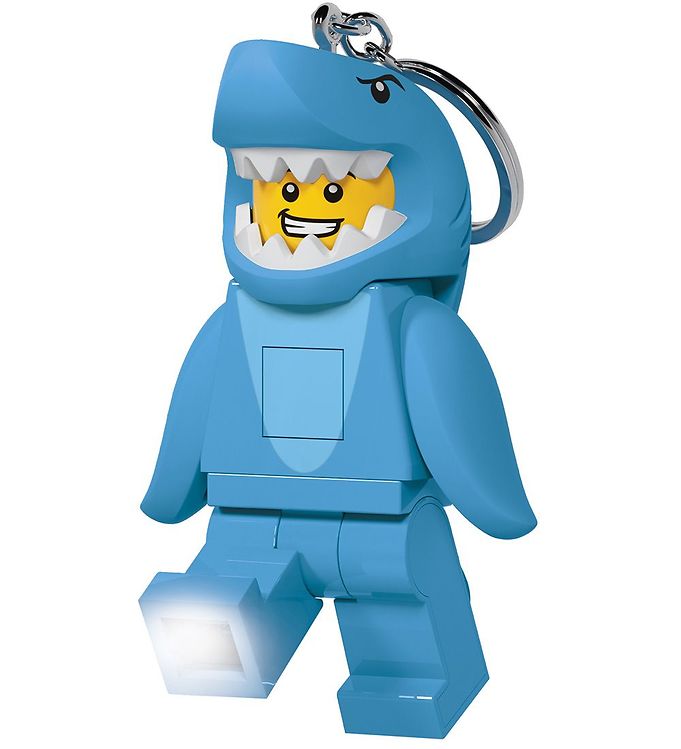 Lego - Ledlite Nøglering Med Led Lys - Haj - 9 Cm