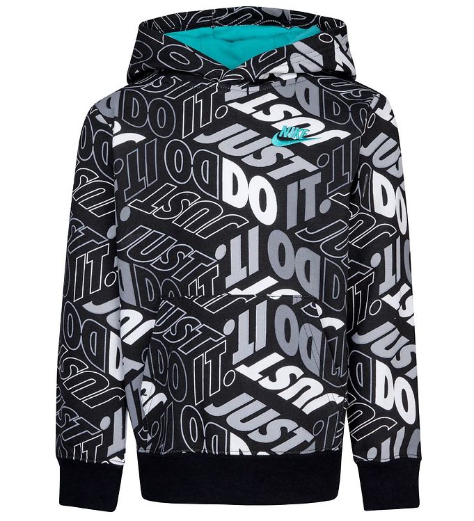 Nike Hættetrøje - Sort m. Print