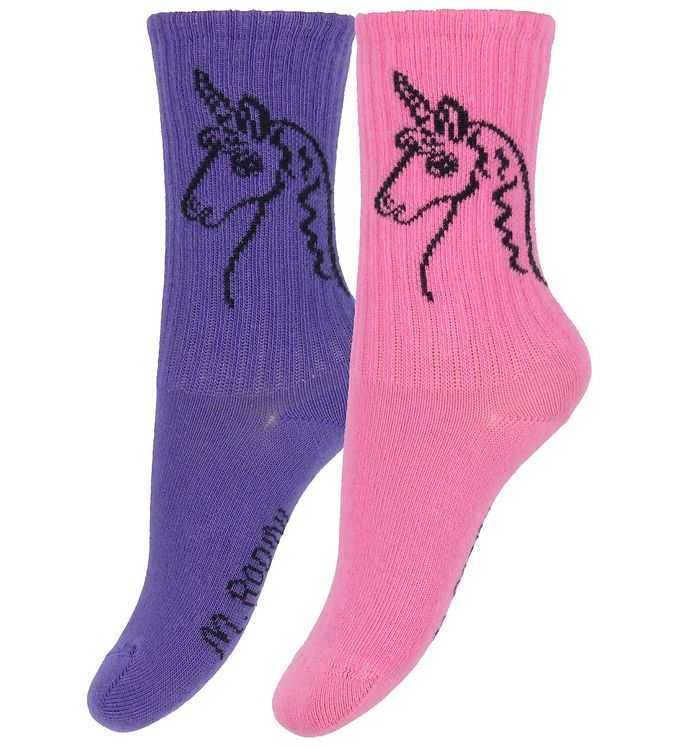 Billede af Mini Rodini Strømper - 2-pak - Scottish Unicorns - Multi