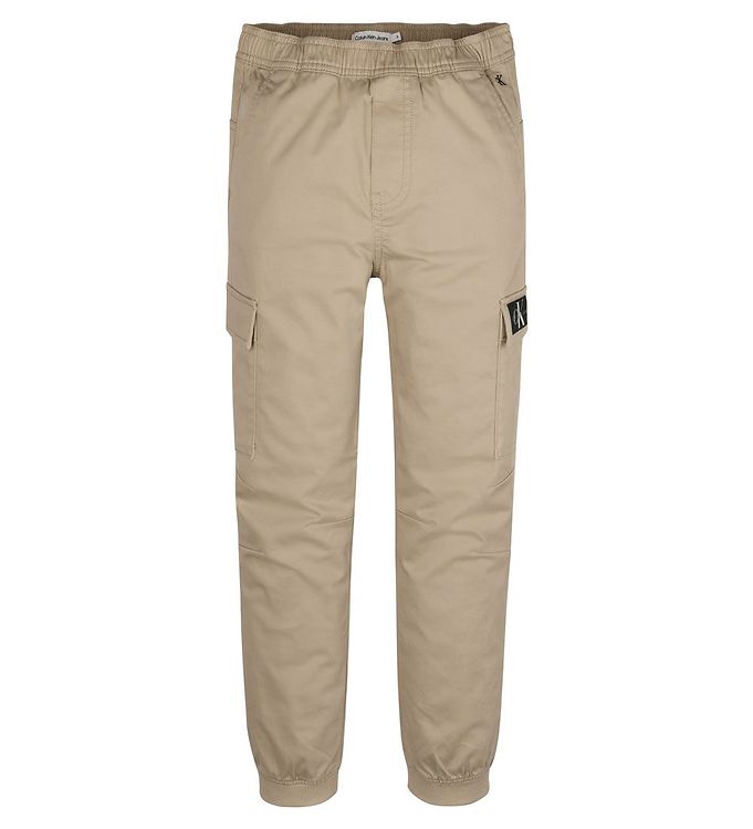 Image of Calvin Klein Bukser - Cargo Pants - Travertine - 10 år (140) - Calvin Klein Bukser - Bomuld (285219-4053452)