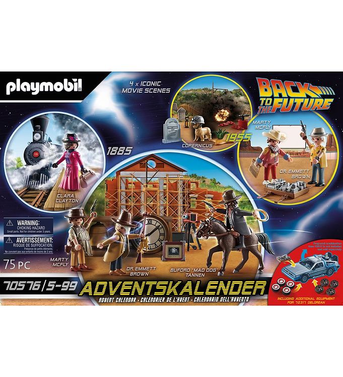 Image of Playmobil Back To The Future Julekalender - 70576 - 75 Dele - OneSize - Playmobil Kalender (284599-4044322)