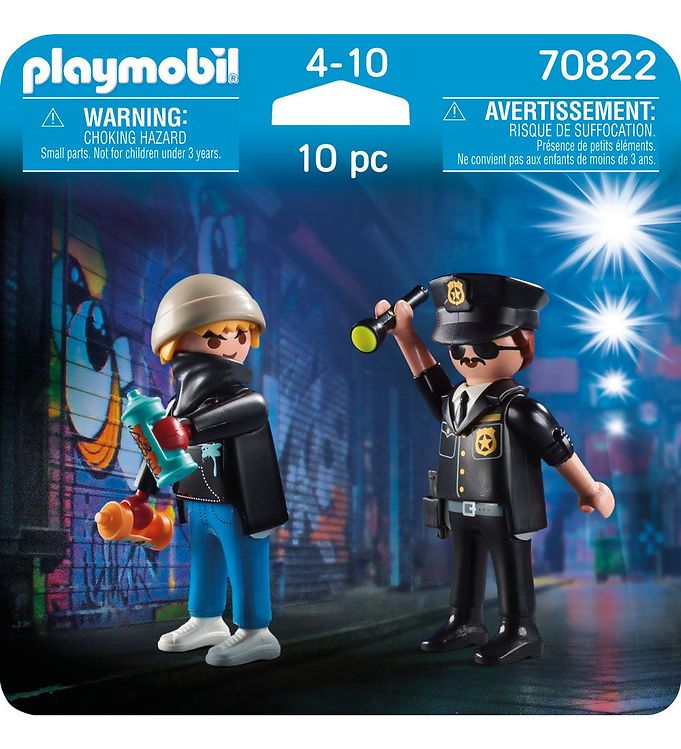 Playmobil DuoPack - Politibetjent Og Sprøjte - 70822 - 10 Dele