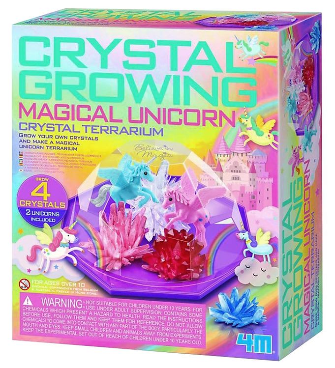 4M Voksende Krystaller - Magisk Enhjørning - Crystal Terrarium