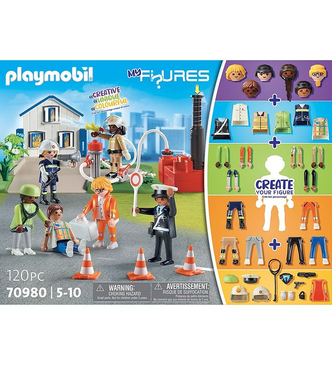 Playmobil My Figures - Rescue Mission - 70980 - 120 Dele - OneSize - Playmobil Legetøj