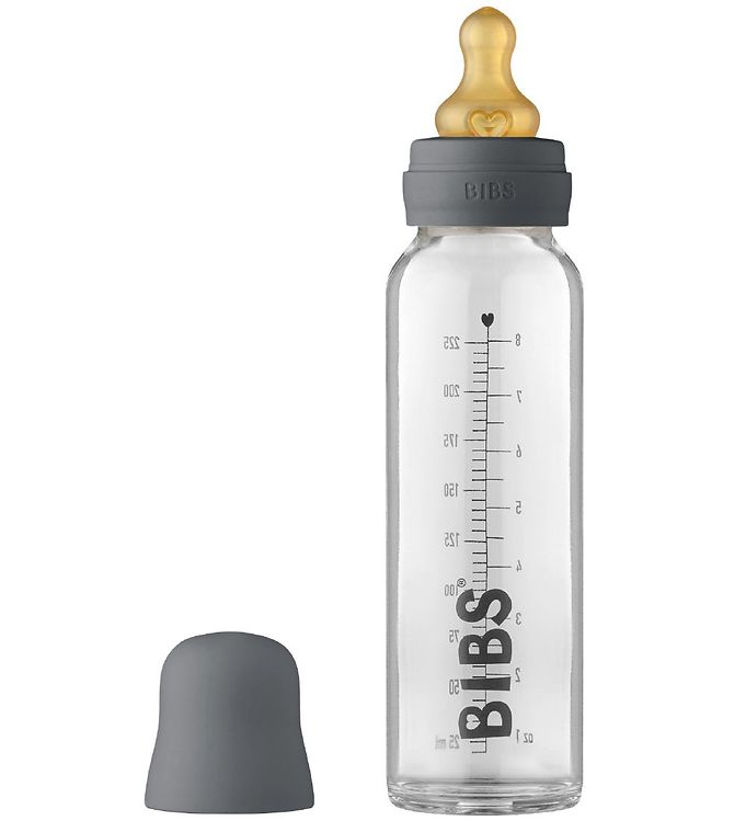 Bibs Sutteflaske - Glas - 225 ml - Naturgummi - Iron