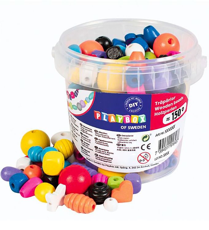 Playbox Træperler - 150 stk