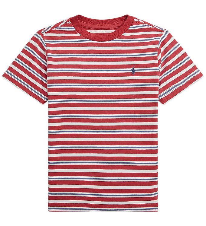 Polo Ralph Lauren T-shirt - SBTS II - Rød/Hvidstribet m. Blå