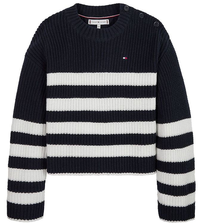 4: Tommy Hilfiger Bluse - Strik - Nautical Striped Sweater - Desert