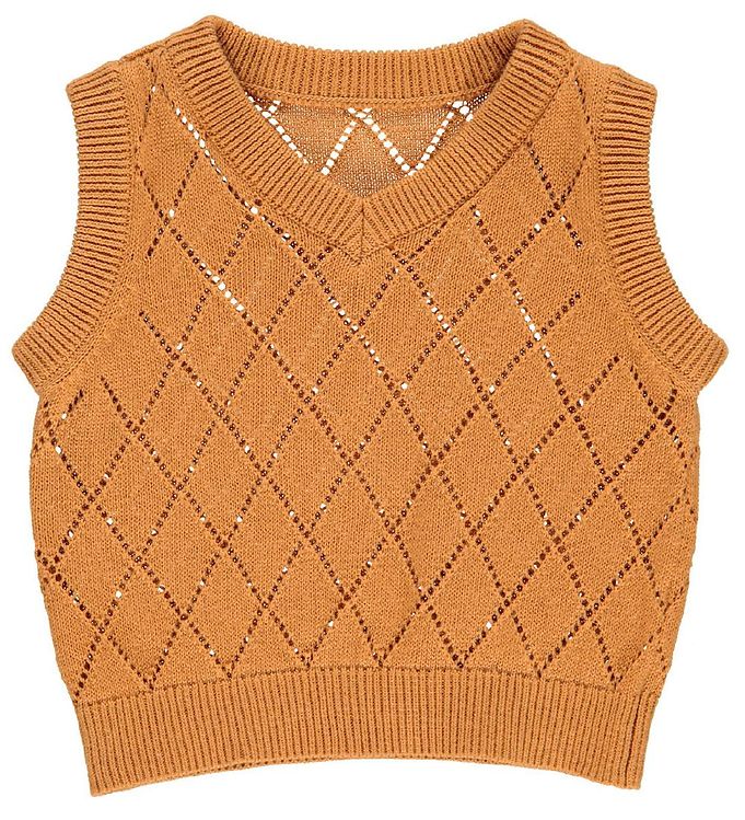 12: Müsli Vest - Strik - Knit Pullover Baby - Cinnamon
