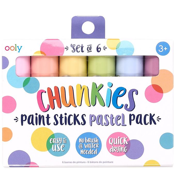 Image of Ooly Jumbo Tuscher - Chunkies Paint Sticks - 6 stk - Pastel - OneSize - Ooly Tusch (287529-4119594)