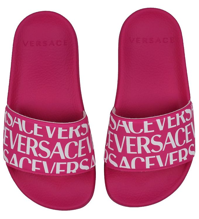 indhold Lure fersken Versace Badesandaler - Pink m. Hvid » Børnepengekredit