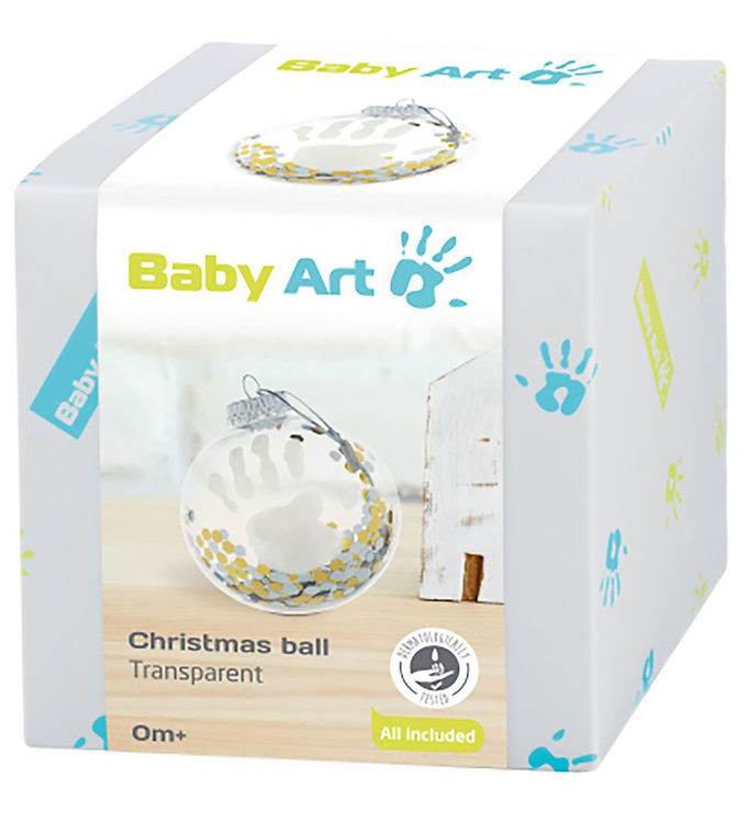 Baby Art Julekugle - Hånd- og Fodaftryk - Tranperant