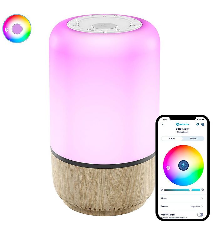 burst spor Overskæg Maxi-Cosi Lampe m. WiFi/Lyd - Connected Home - Soothe - Hvid