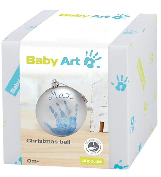Image of Baby Art Julekugle - Hånd- og Fodaftryk - Sølv - OneSize - Baby Art Dekoration (287939-4131324)