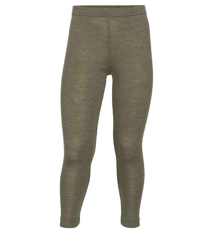 Engel Leggings - Uld/Silke Olive unisex