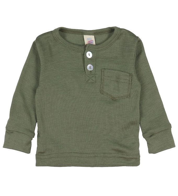 Engel Bluse - Uld/Silke Olive unisex