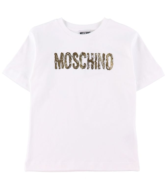 Billede af Moschino T-Shirt - Optical White m. Guld