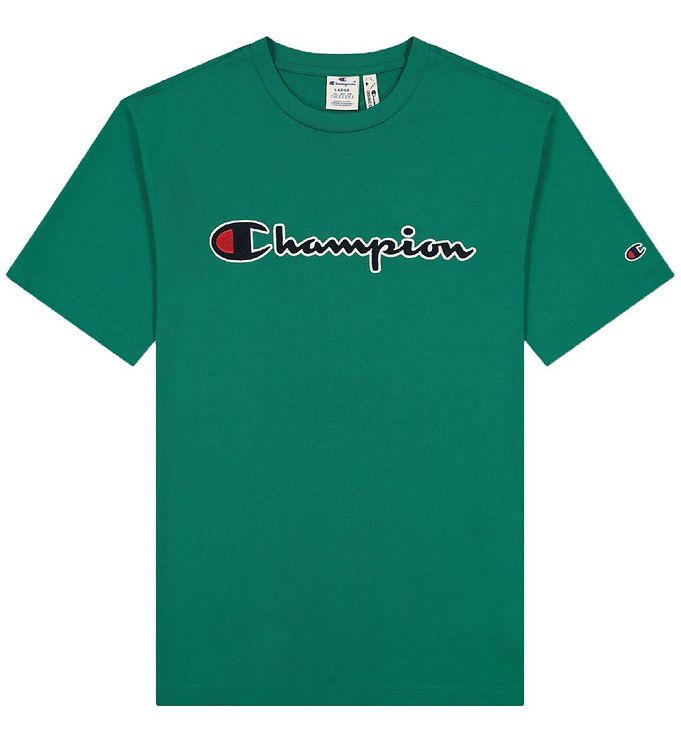 Champion Fashion T-shirt - Grøn m. Logo » fragt Danmark