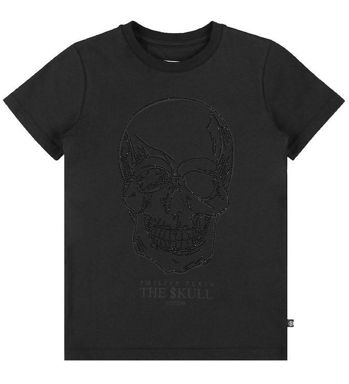 12: Philipp Plein T-Shirt - Stones Skull - Sort m. Similisten