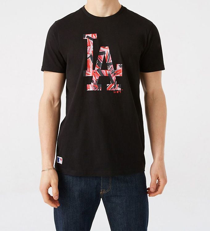 Image of New Era T-Shirt - Los Angels Dodgers - Sort/Rosa - M - Medium - New Era T-Shirt (226319-1116383)