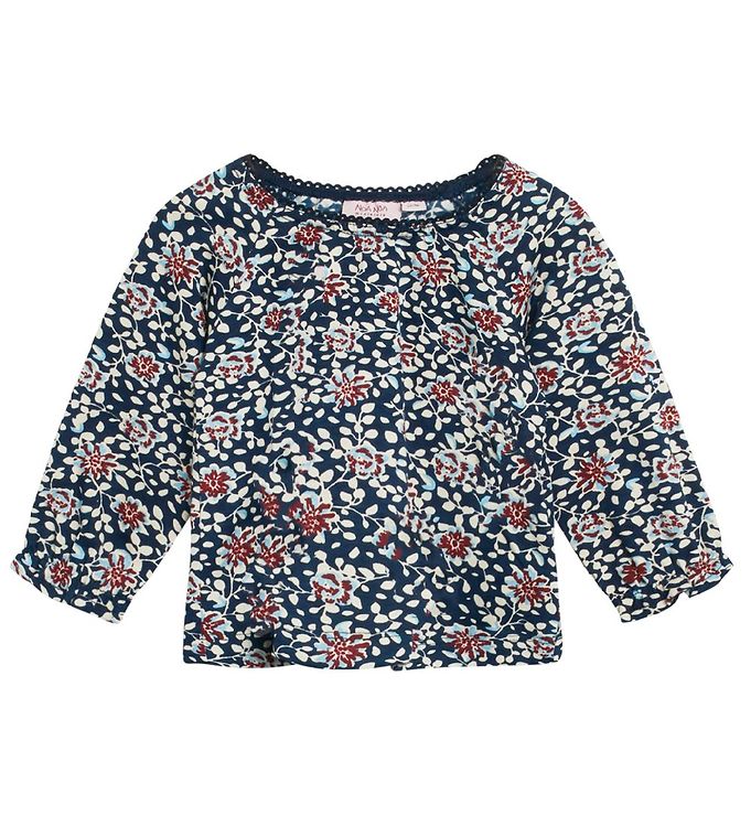 Noa Noa miniature Bluse - Baby Blue Flower - Print Blue