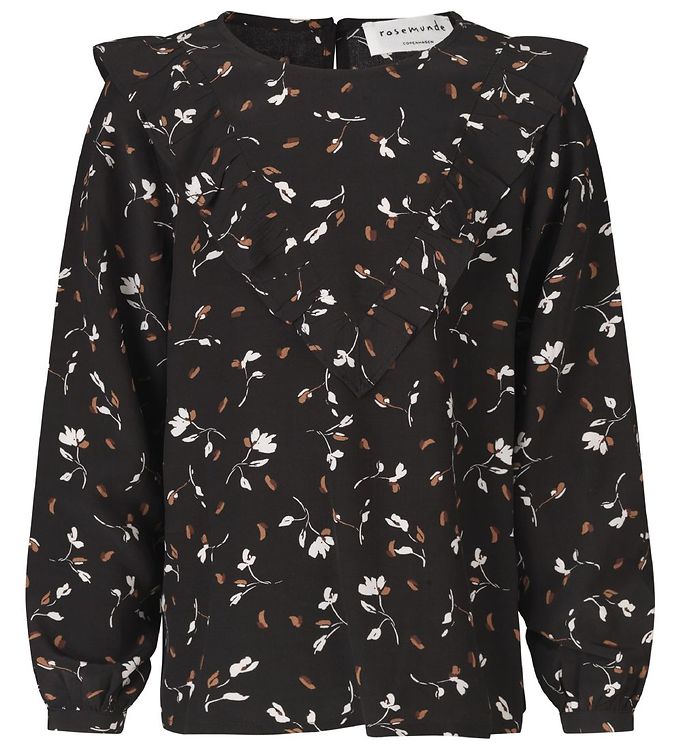 4: Rosemunde Skjortebluse - Black Day Flower Print