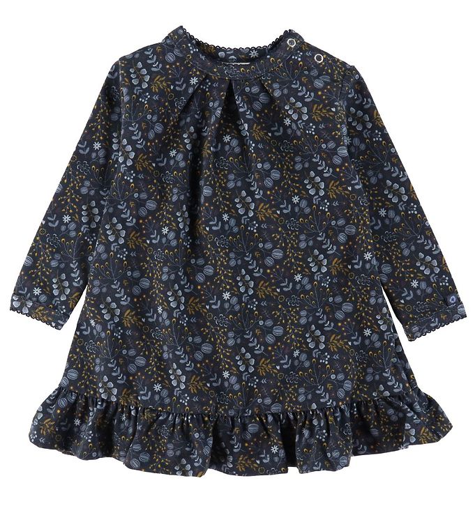 Smallstuff Kjole - Flower Night - Dark Blue