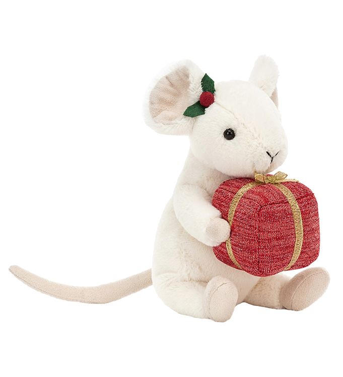 Image of Jellycat Bamse - 18x9 cm - Merry Mouse Present - OneSize - Jellycat Bamse (229151-1130443)