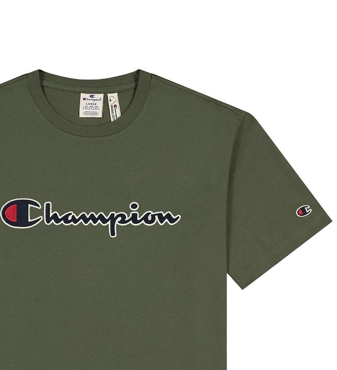 Champion Fashion T-shirt - Grøn Logo » Altid fri fragt DK