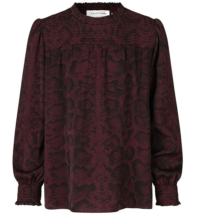 #2 - Rosemunde Bluse - Recycled Polyester - Merlot Snake Print