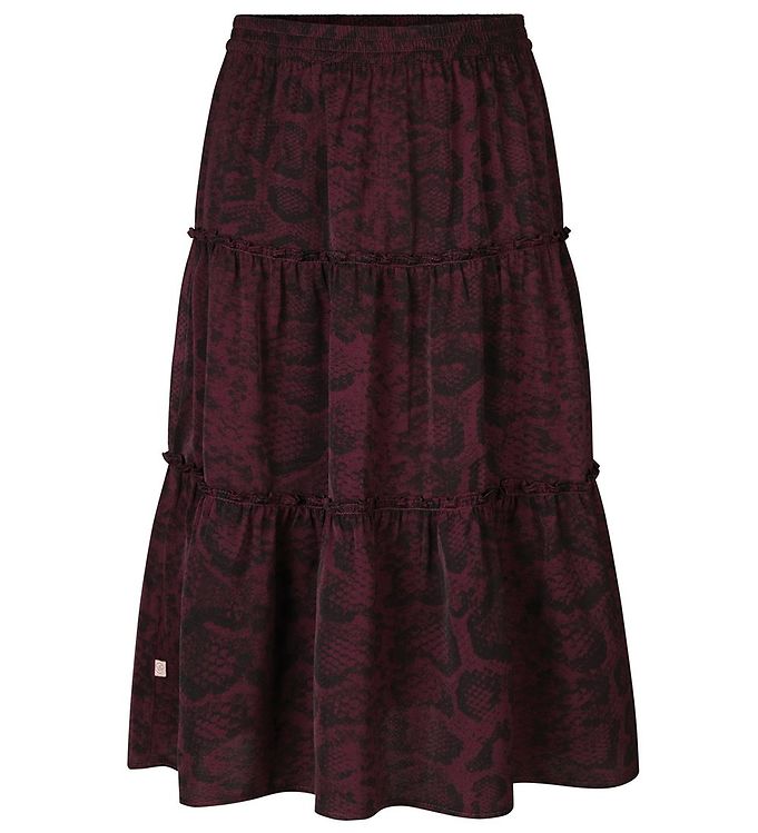 #2 - Rosemunde Nederdel - Recycled Polyester - Merlot Snake Print