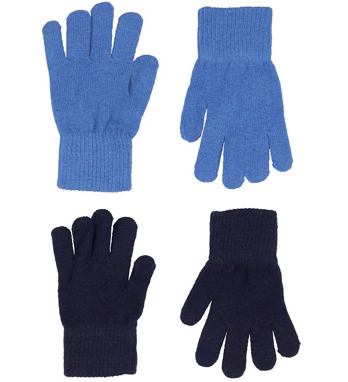 Image of CeLaVi Handsker - Uld/Nylon - 2-pak - Bright Cobalt/Navy - 1-2 år (80-92) - CeLaVi Handsker (230409-1013849)