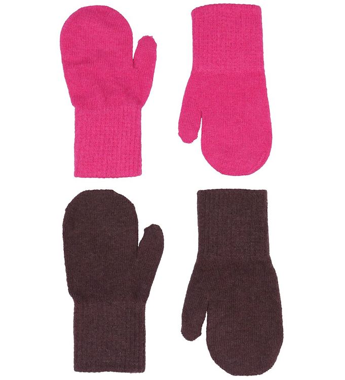 CeLaVi Luffer – Uld/Nylon – 2-pak – Pink/Mørkelilla