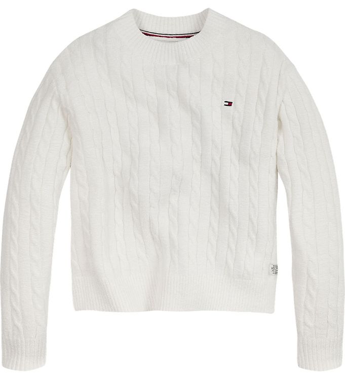 Tommy Hilfiger Bluse - Strik - Chenille Cable - Ivory Petal